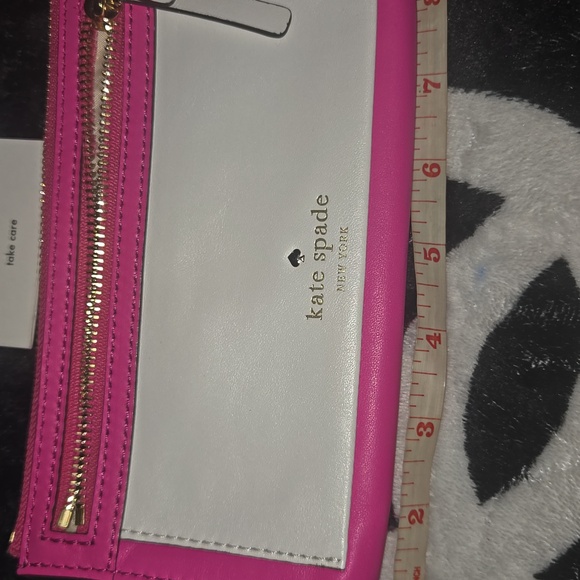 Kate Spade Vibrant Pink and White Clutch - Picture 2 of 7
